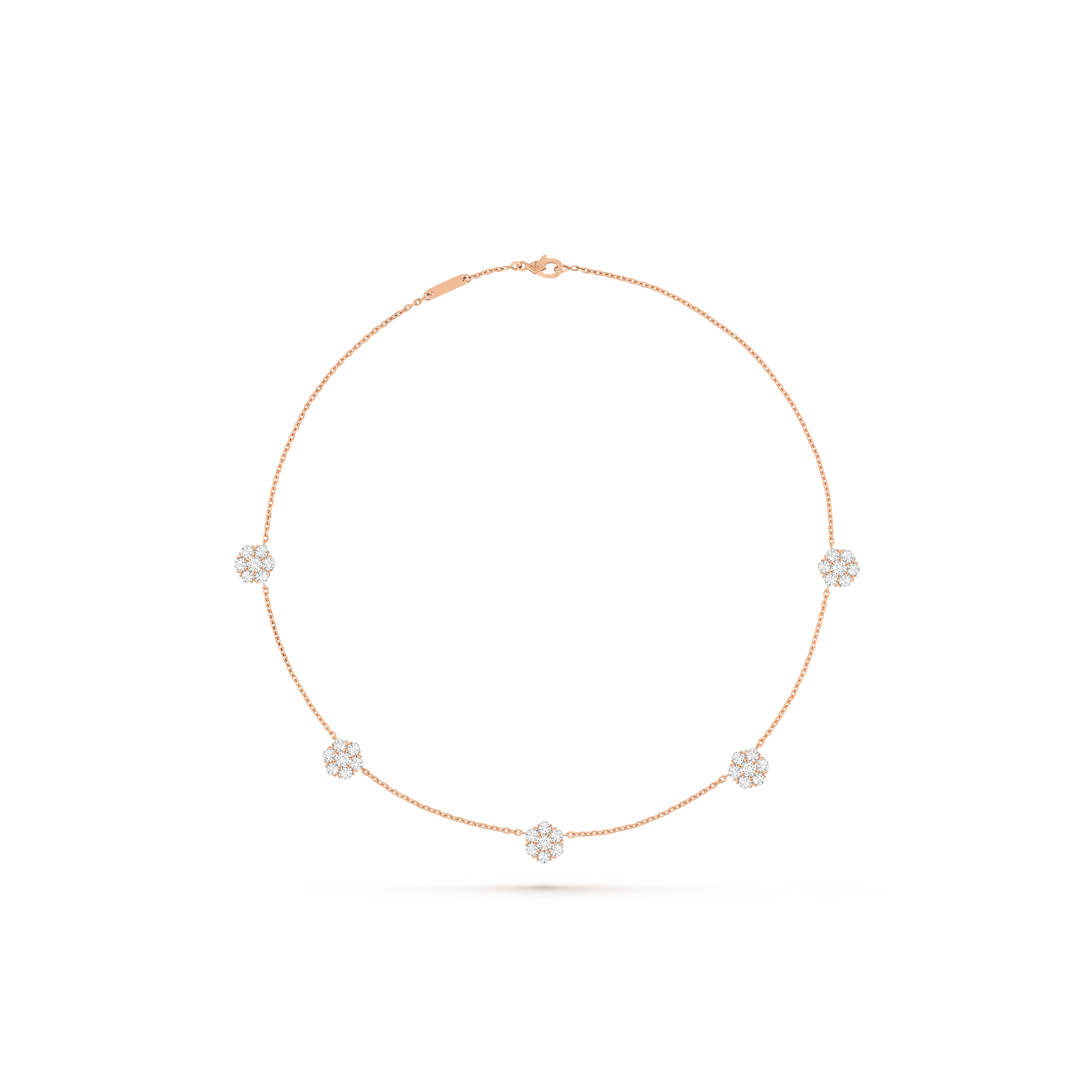 V*N CL*F arpels fleurette necklace, 5 flowers vcarpebe00